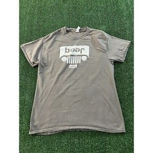Beer Jeep Grille Light Gray Olive M T Shirt